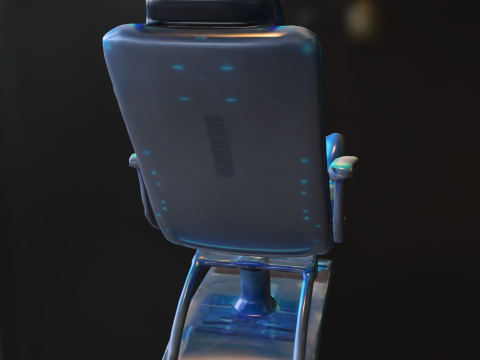Futuristic Recliner Chair Sci-Fi Model 3D