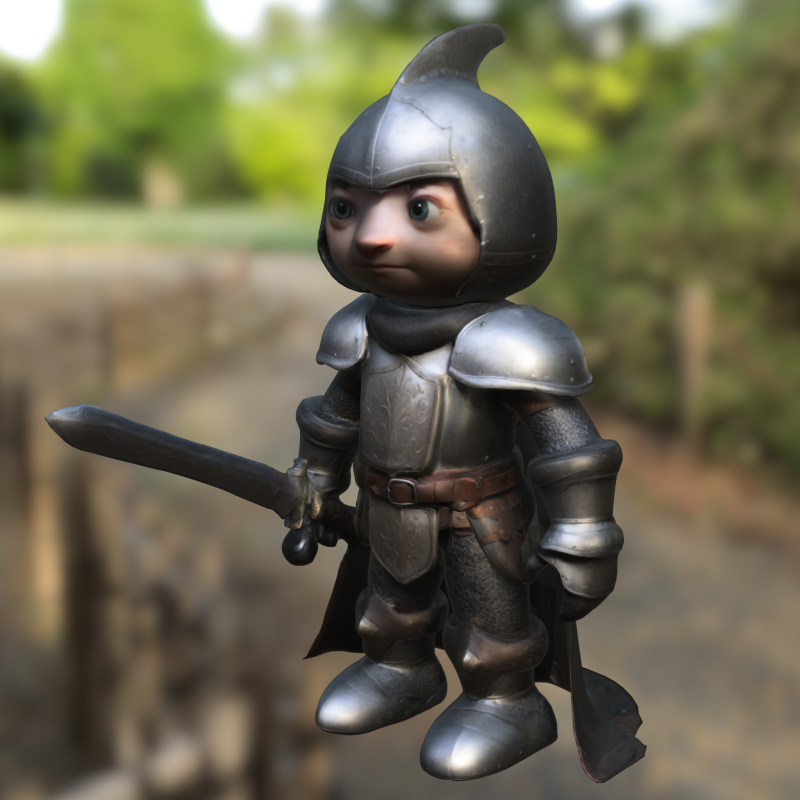 Stylized Medieval Knight Cartoon Hero 3Dモデル .c4d .max .obj .3ds .fbx .stl .blend 