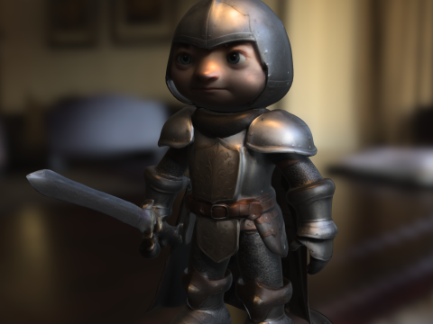 Stylized Medieval Knight Cartoon Hero 3Dモデル