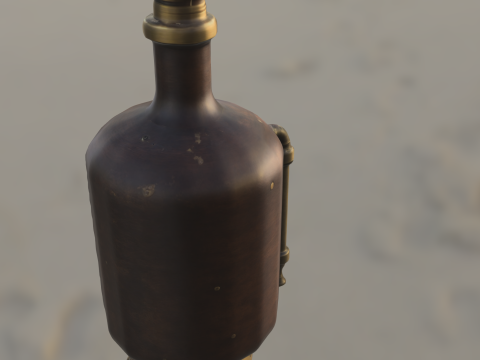 Steampunk Gear Core Bottle Modello 3D
