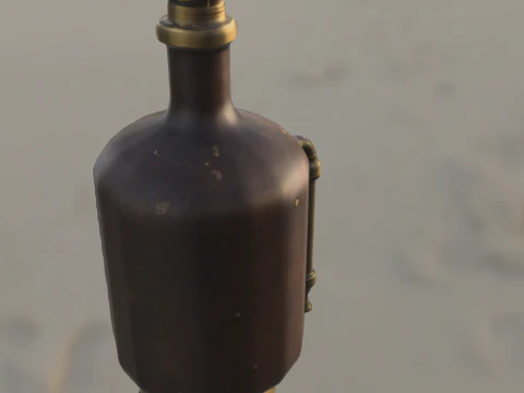 Steampunk Gear Core Bottle 3D Model