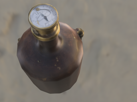 Steampunk Gear Core Bottle Modello 3D
