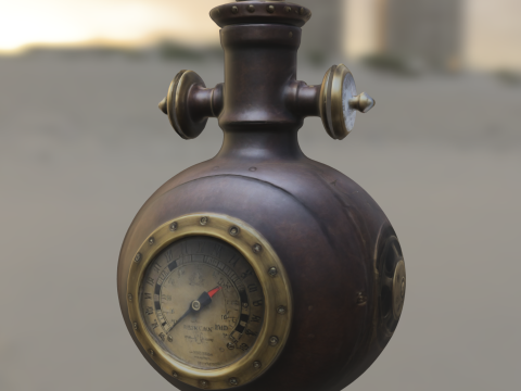 Steampunk Pressure Regulator Modelo 3D