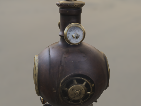 Steampunk Pressure Regulator 3D 모델