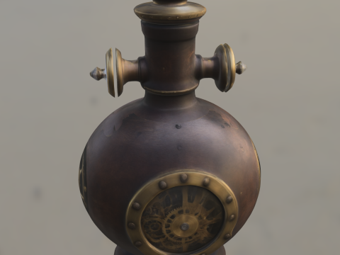 Steampunk Pressure Regulator 3D 모델