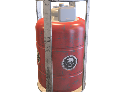 Industrial Gas Cylinder Hazardous Material Tank Modelo 3D