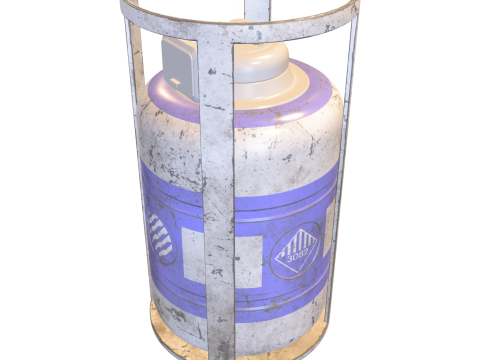 Industrial Gas Cylinder Hazardous Material Tank Modelo 3D