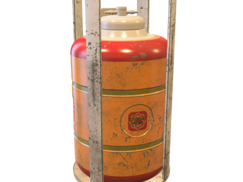 Industrial Gas Cylinder Hazardous Material Tank Modelo 3D