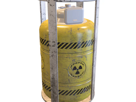 Industrial Gas Cylinder Hazardous Material Tank 3D Model