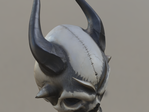 Infernal Bone Mask Spiked Demon Skull 3D 模型