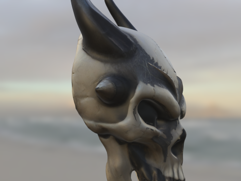 Infernal Bone Mask Spiked Demon Skull 3D 模型