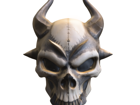 Infernal Bone Mask Spiked Demon Skull 3D 模型