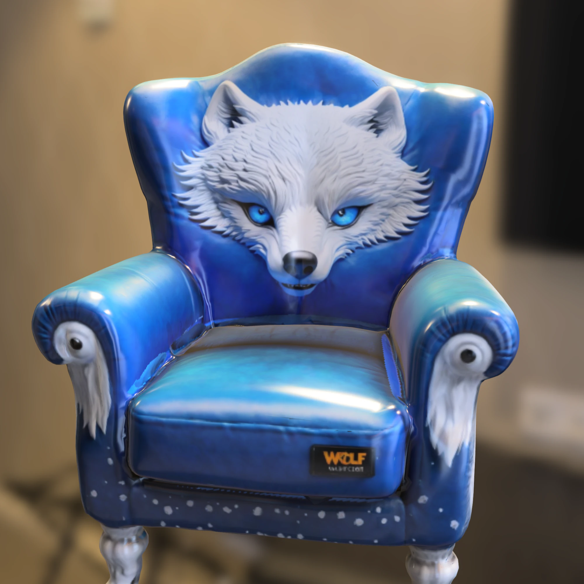 Wolf Throne Chair 3D Model .c4d .max .obj .3ds .fbx .stl .blend 