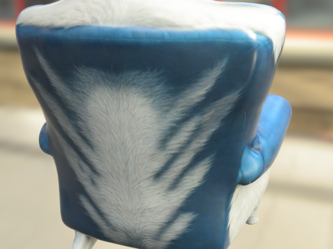 Wolf Throne Chair 3D Modell