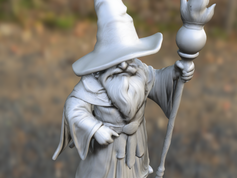 Wizard Mage Figurine 3D Model