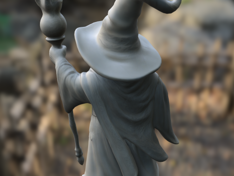 Wizard Mage Figurine 3D Model