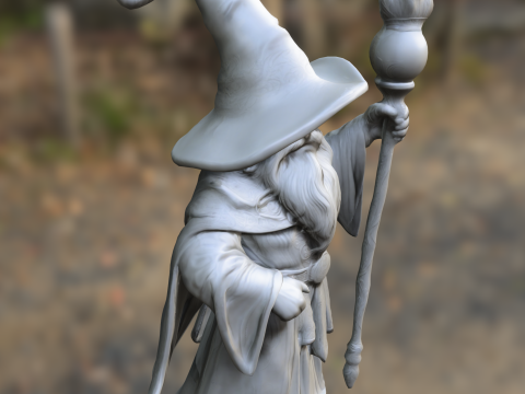 Wizard Mage Figurine 3D Model