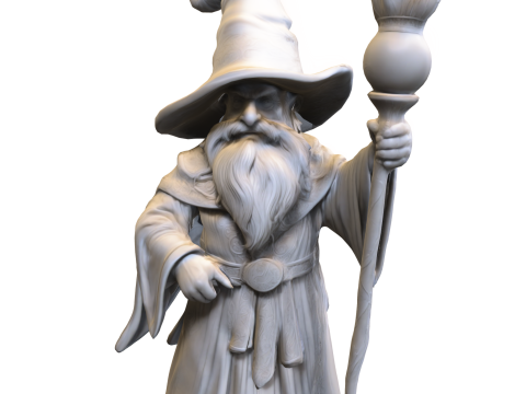 Wizard Mage Figurine 3D Model