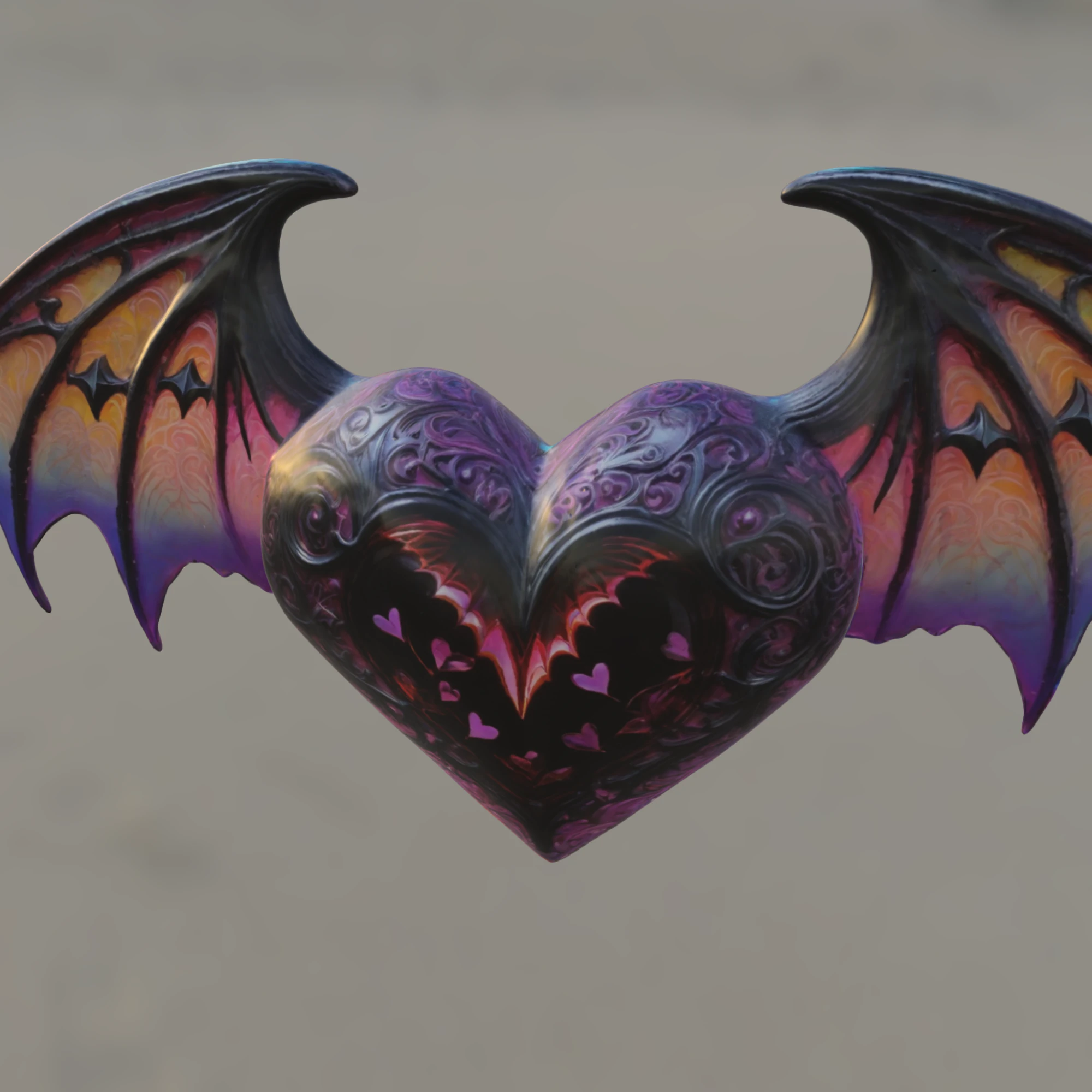 Fantasy Dark Love Artifact 3D Model .c4d .max .obj .3ds .fbx .stl .blend