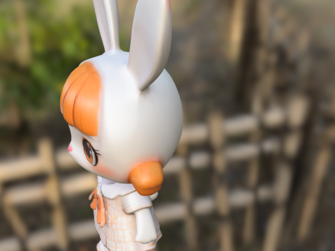 Cute Bunny Girl 3D Model