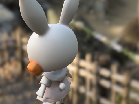 Cute Bunny Girl 3D Model