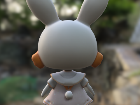 Cute Bunny Girl 3D Model