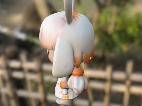 Chibi Bunny Girl 3D Model