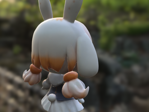 Chibi Bunny Girl 3D Model