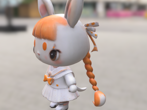 Stylized Bunny Girl 3D 模型