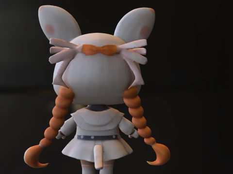 Stylized Bunny Girl 3D Model