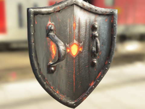 Infernal Dragon Shield 3D Modell