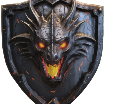 Infernal Dragon Shield 3D Modell