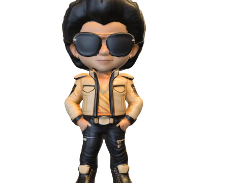 Cool Retro Rockstar 3D Model