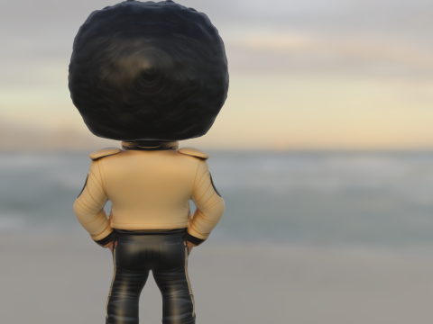 Cool Retro Rockstar 3D Model