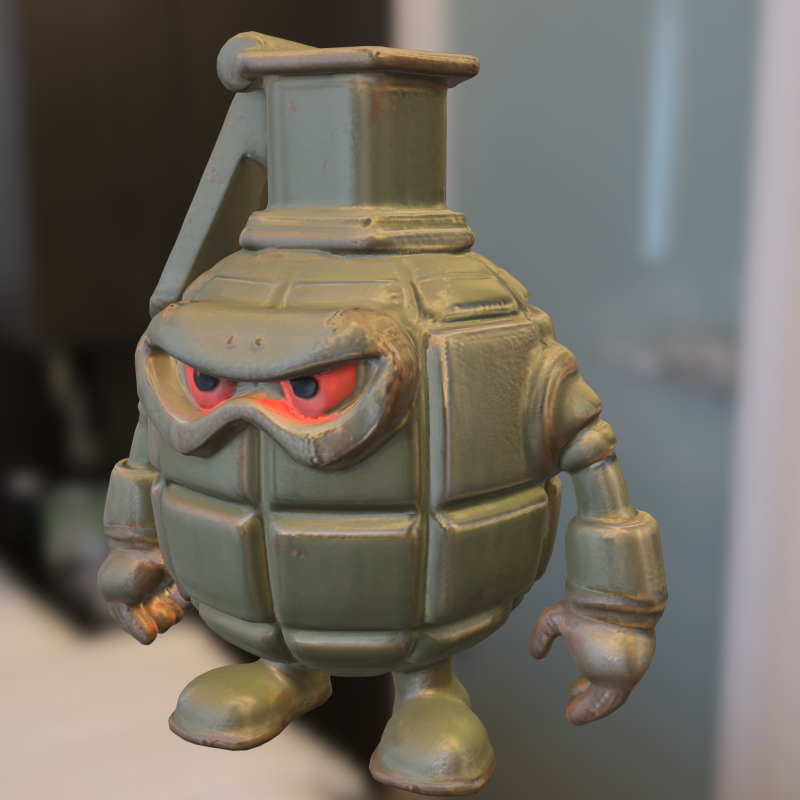 Explosive Grenade Warrior Modelo 3D .c4d .max .obj .3ds .fbx .stl .blend 
