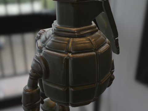 Explosive Grenade Warrior Modelo 3D