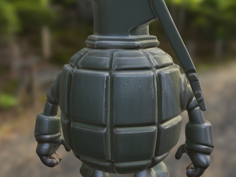 Explosive Grenade Warrior Modelo 3D