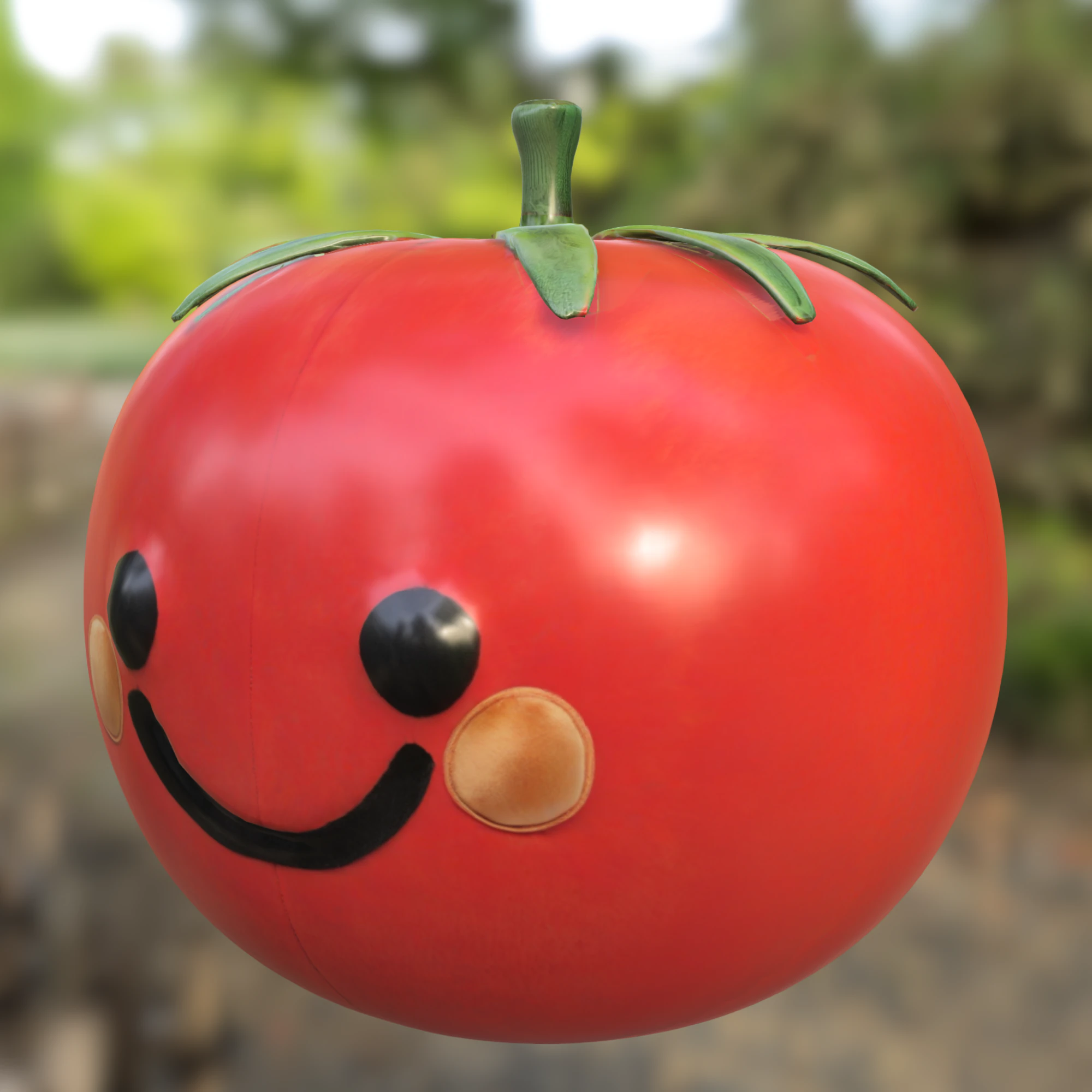 Happy Tomato Buddy 3D Model .c4d .max .obj .3ds .fbx .stl .blend
