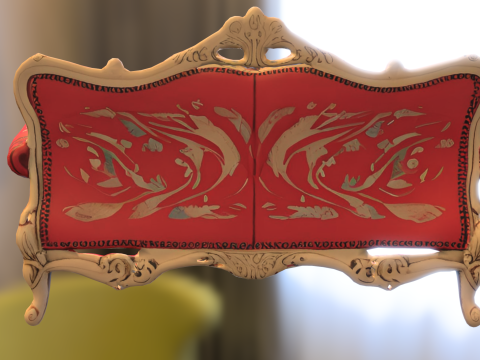 Vintage Ornate Sofa Model 3D