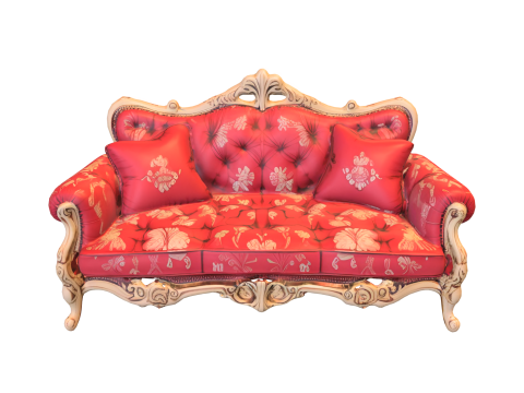 Vintage Ornate Sofa Model 3D
