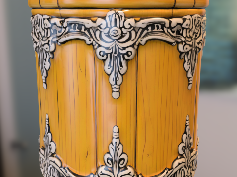 Baroque Fantasy Barrel 3D 模型