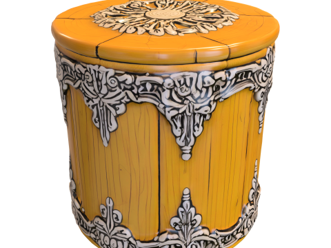 Baroque Fantasy Barrel 3D 模型