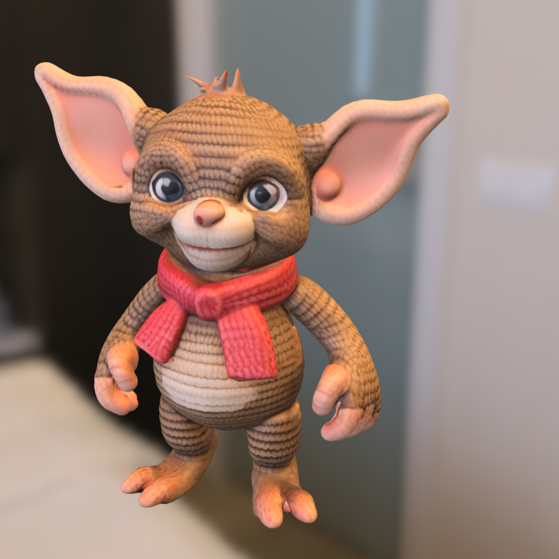 Cute Fantasy Creature 3D Model .c4d .max .obj .3ds .fbx .stl .blend