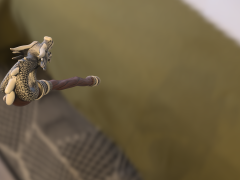 Dragon-Head Magic Staff 3D Model
