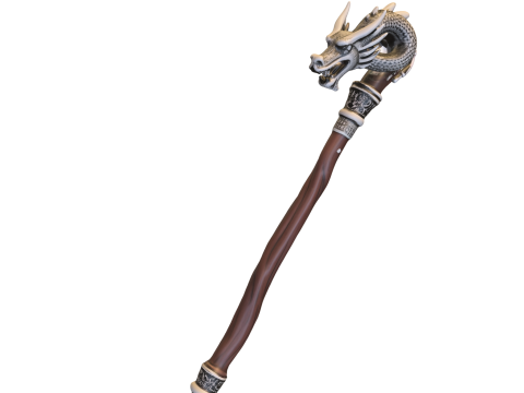 Dragon-Head Magic Staff 3D Model