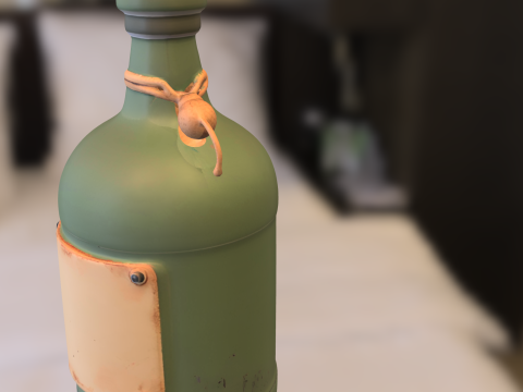 Vintage Potion Bottle 3D Model