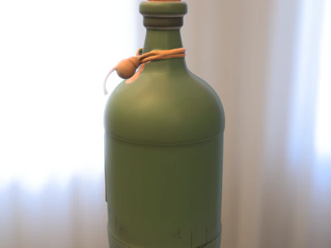 Vintage Potion Bottle 3D Model