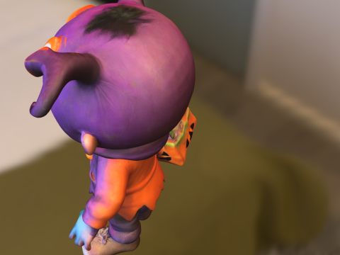 Cute Halloween Trick orTreater 3D Model