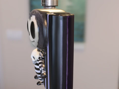 Gothic Themed Flask Beetlejuicer 3D Model