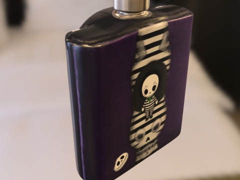 Gothic Themed Flask Beetlejuicer Model 3D